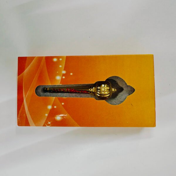 Hanuman Ji Gada - Metal Piece - Jai Shri Ram Engraved with Stud - Image 2